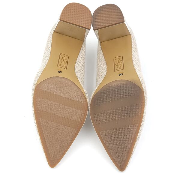 Alfani Women Jenson Pointed Toe Pump Heels Size US 5M Beige Linen Fabric - Picture 6 of 6